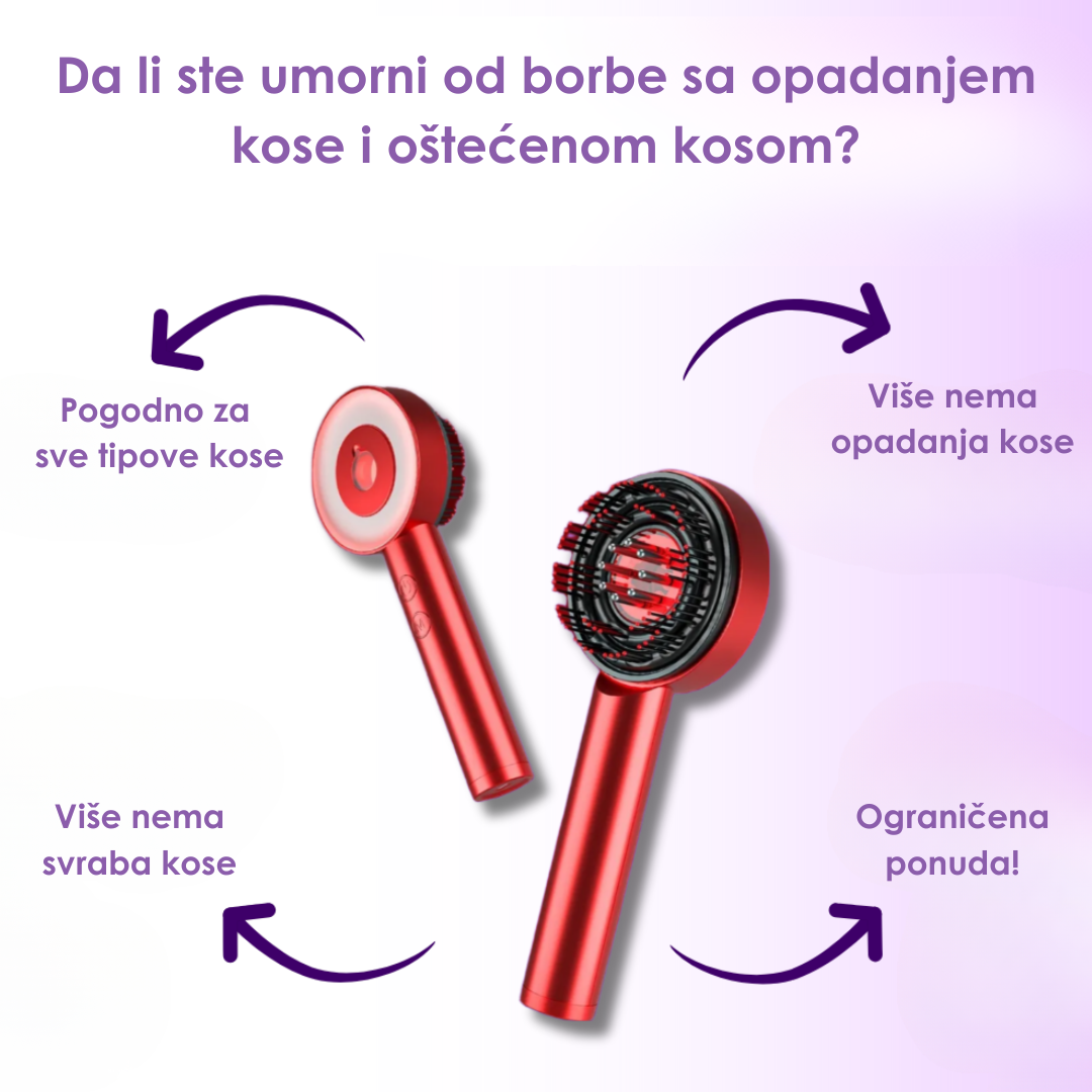 Umirujući, Terapijski Električni Masažer za Kosu | Rast i Relaksacija